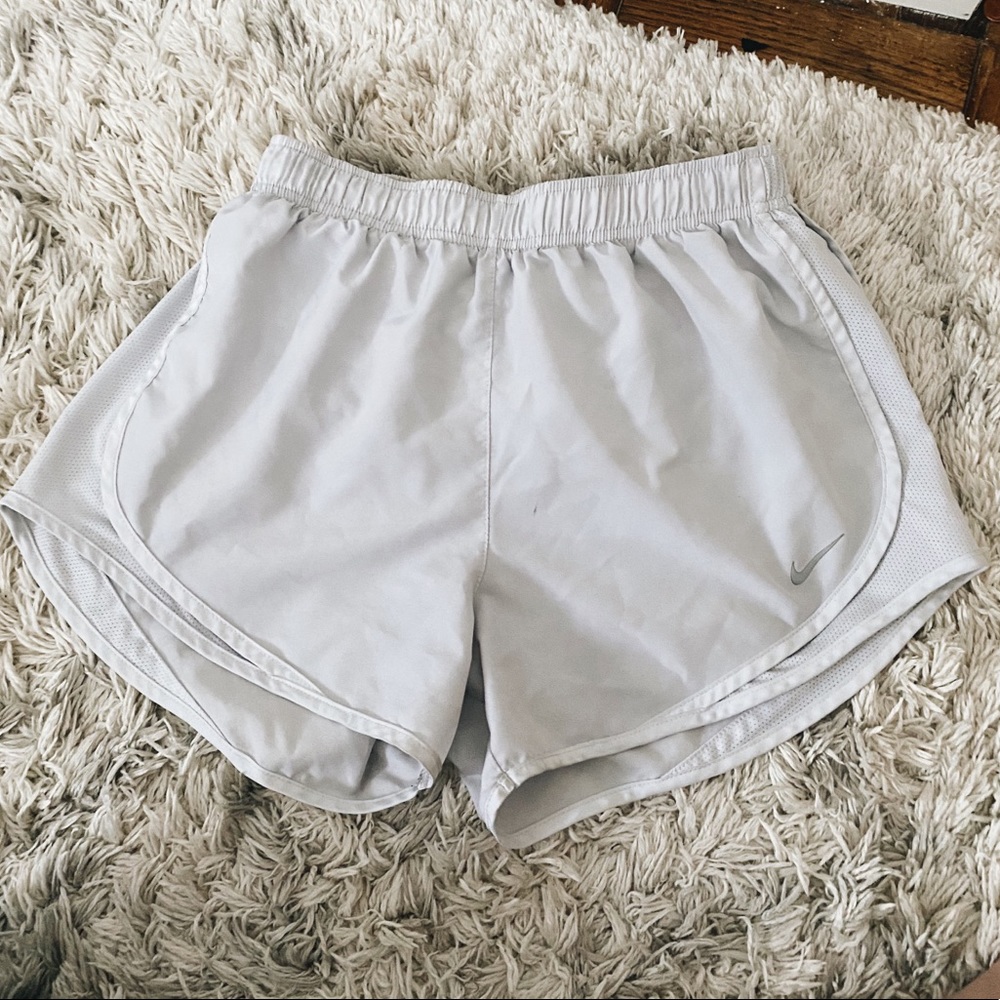 White Nike shorts